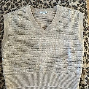 Madewell Sequins Sweater in Camel